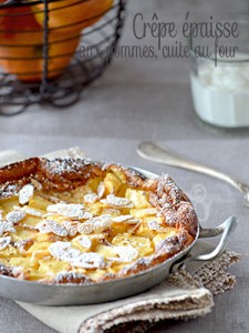 crêpe au four aux pommes dans un plat