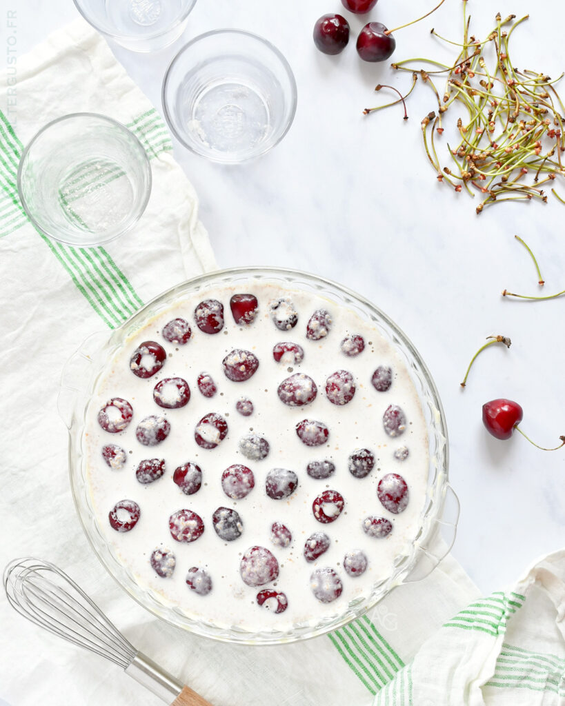 Clafoutis avant cuisson